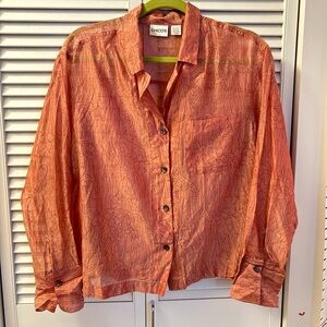 Chico’s Silk/Cotton Button Top - Medium (2)